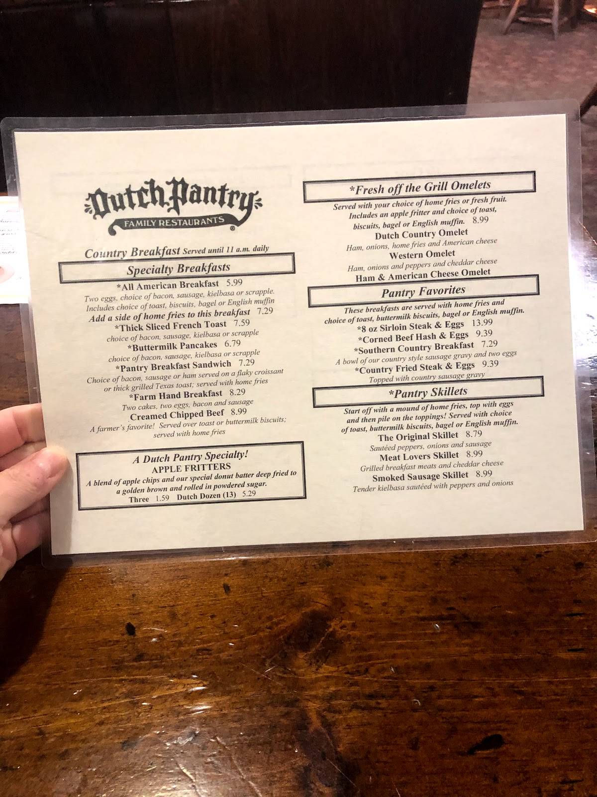 Menu at Dutch Pantry Family Restaurant, DuBois