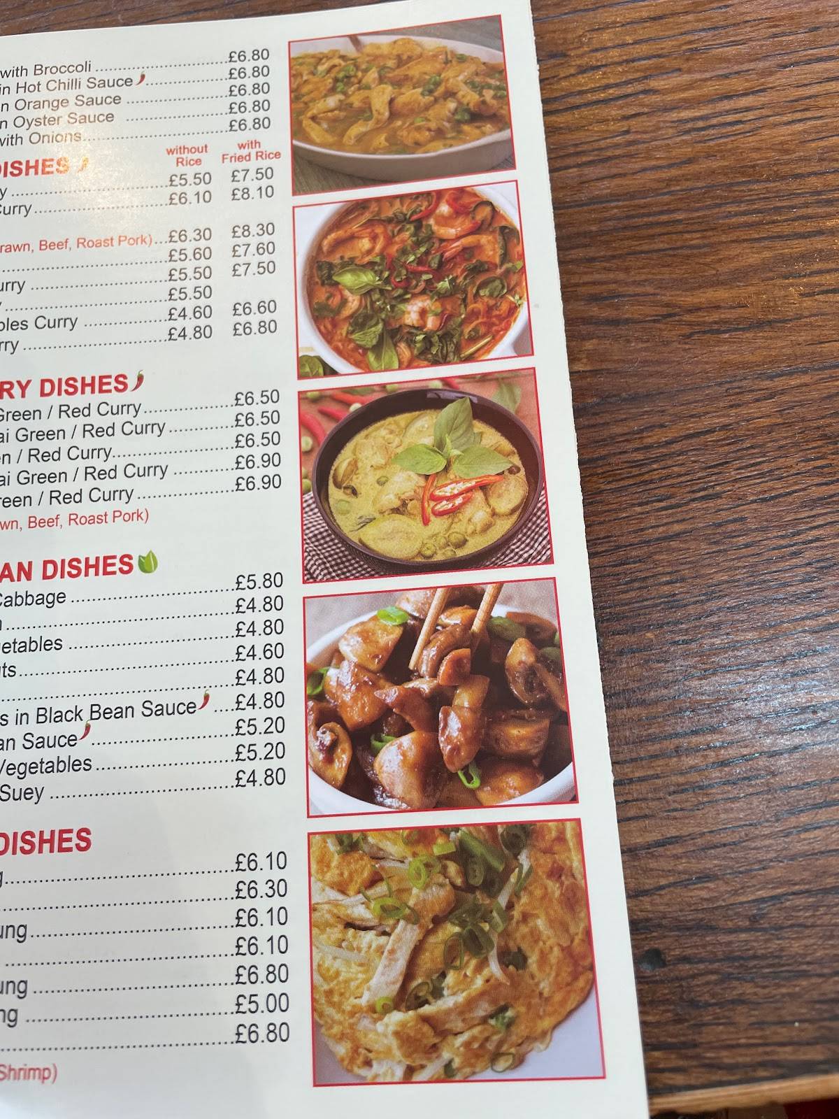Menu at Shangri La fast food, Guildford