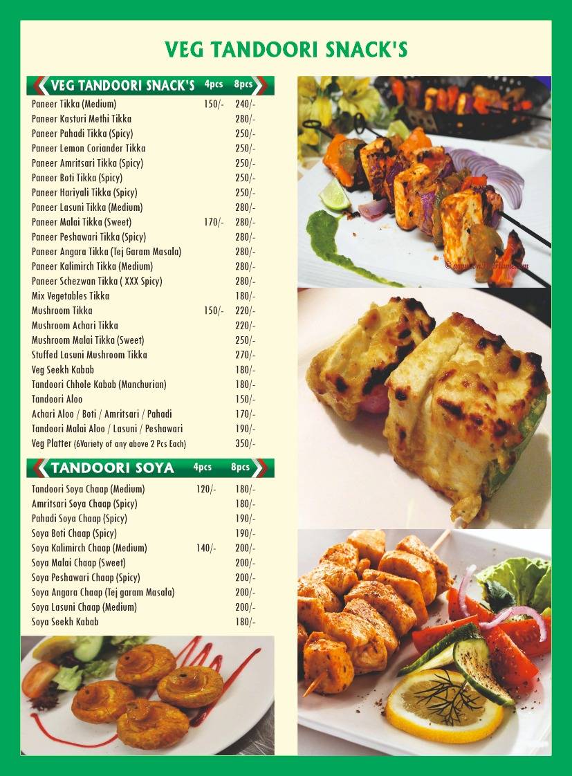 Menu At Mrsinghs Restaurant Indore G 1