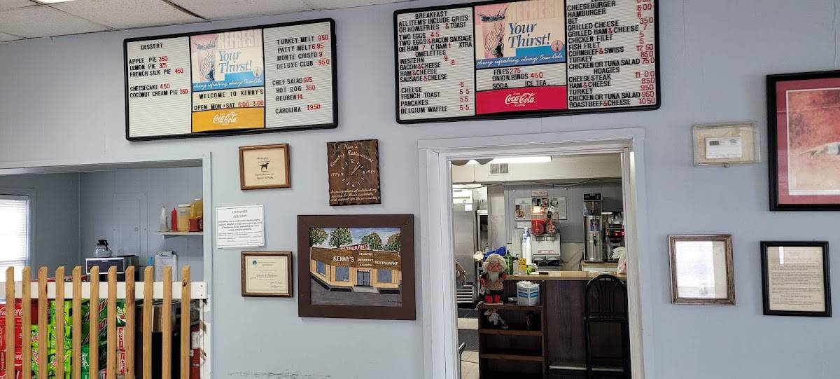 Menu at Kenny's Country Restaurant, Pinebluff