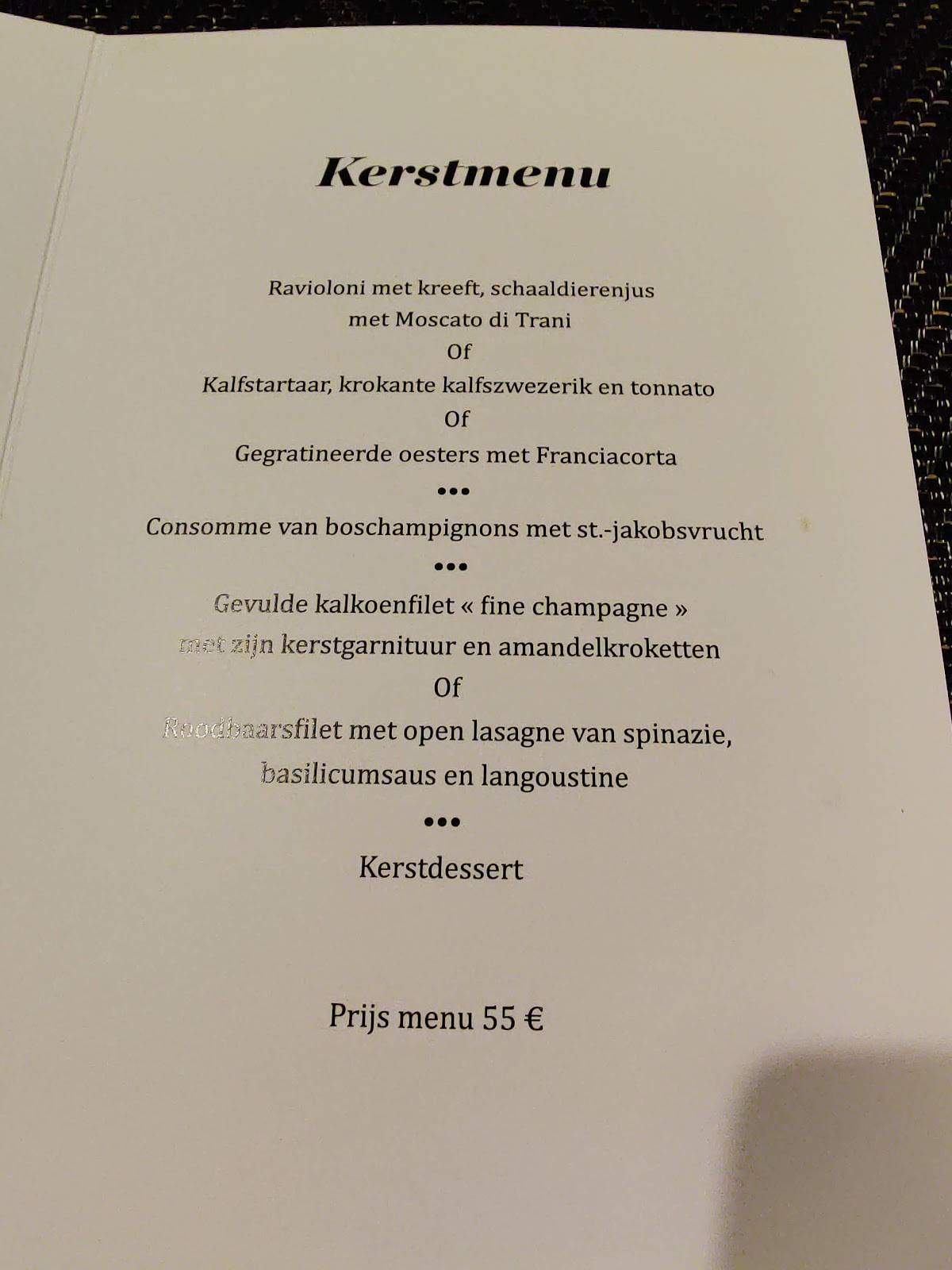 Speisekarte Von Kopenhagen Tienen