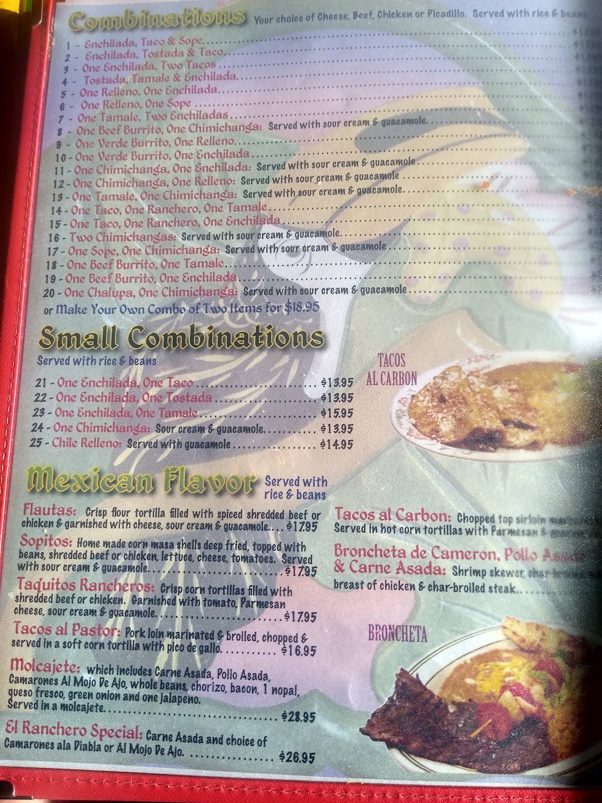 Menu at El Compadre Restaurant, Long Beach
