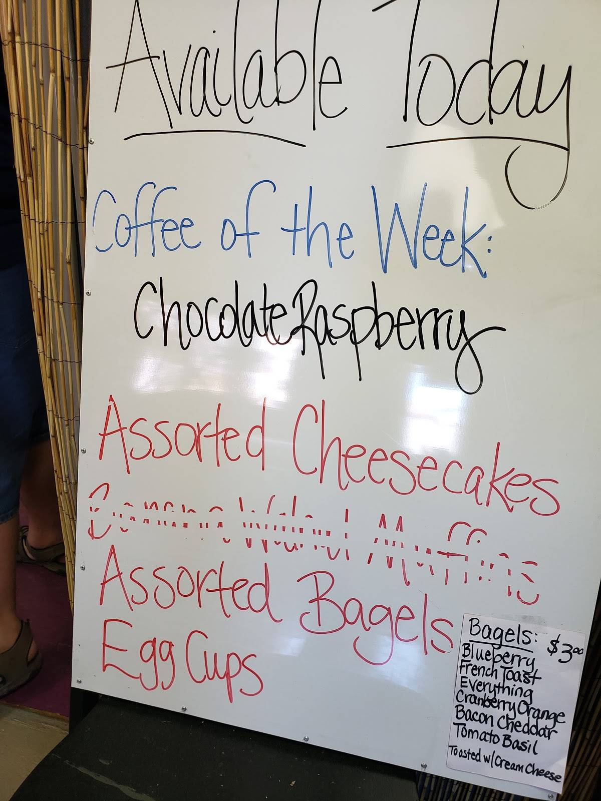 Menu at Penny's Sweet Beans restaurant, Marianna, US90