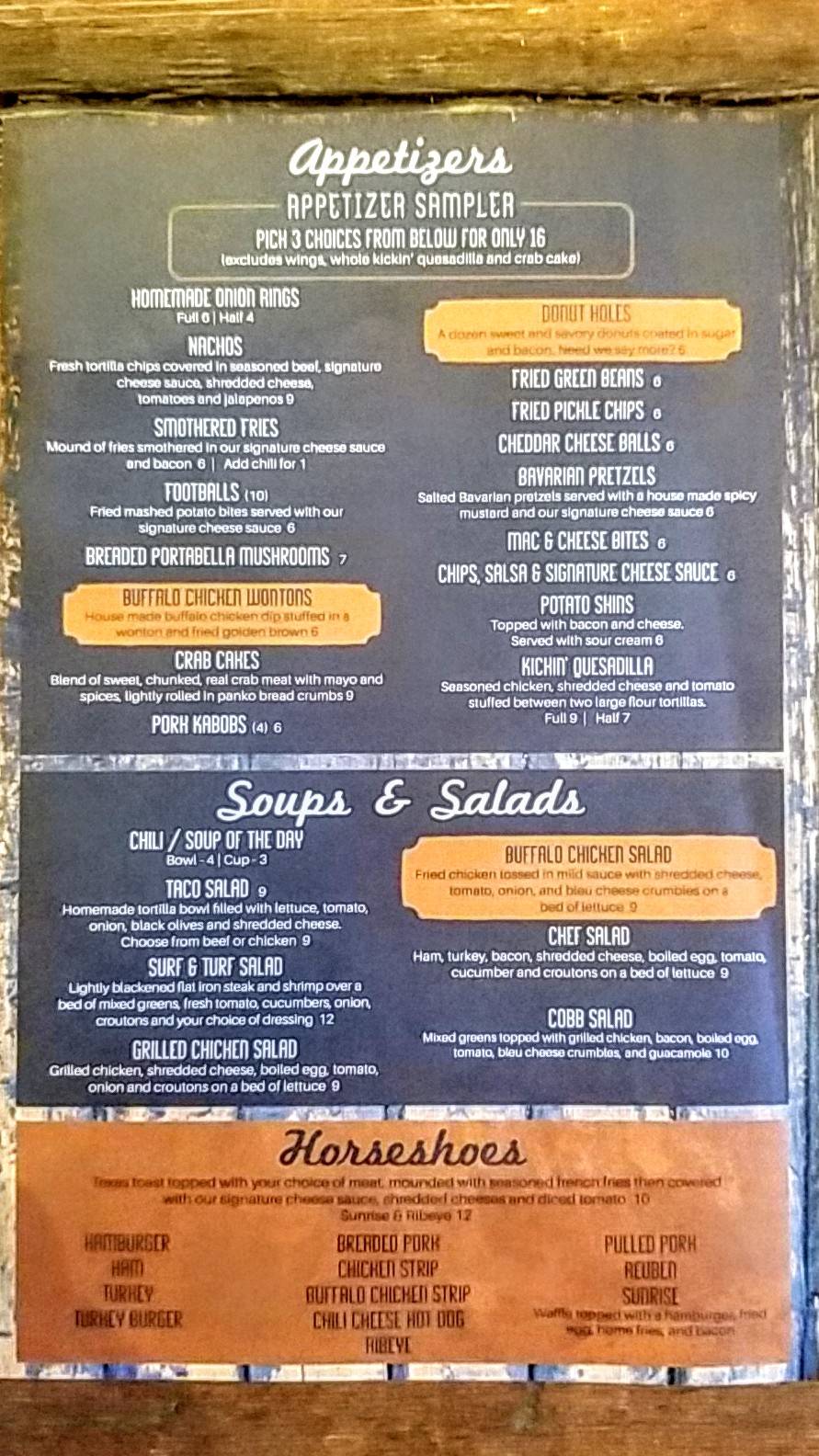 Menu at Perdue's Grill pub & bar, Tremont