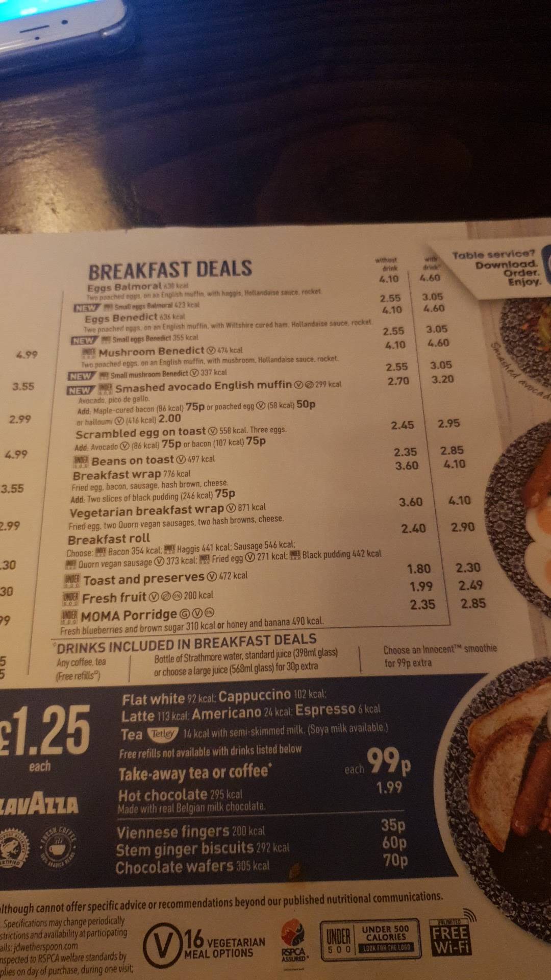 Menu at The Kirky Puffer JD Wetherspoon pub & bar, Glasgow