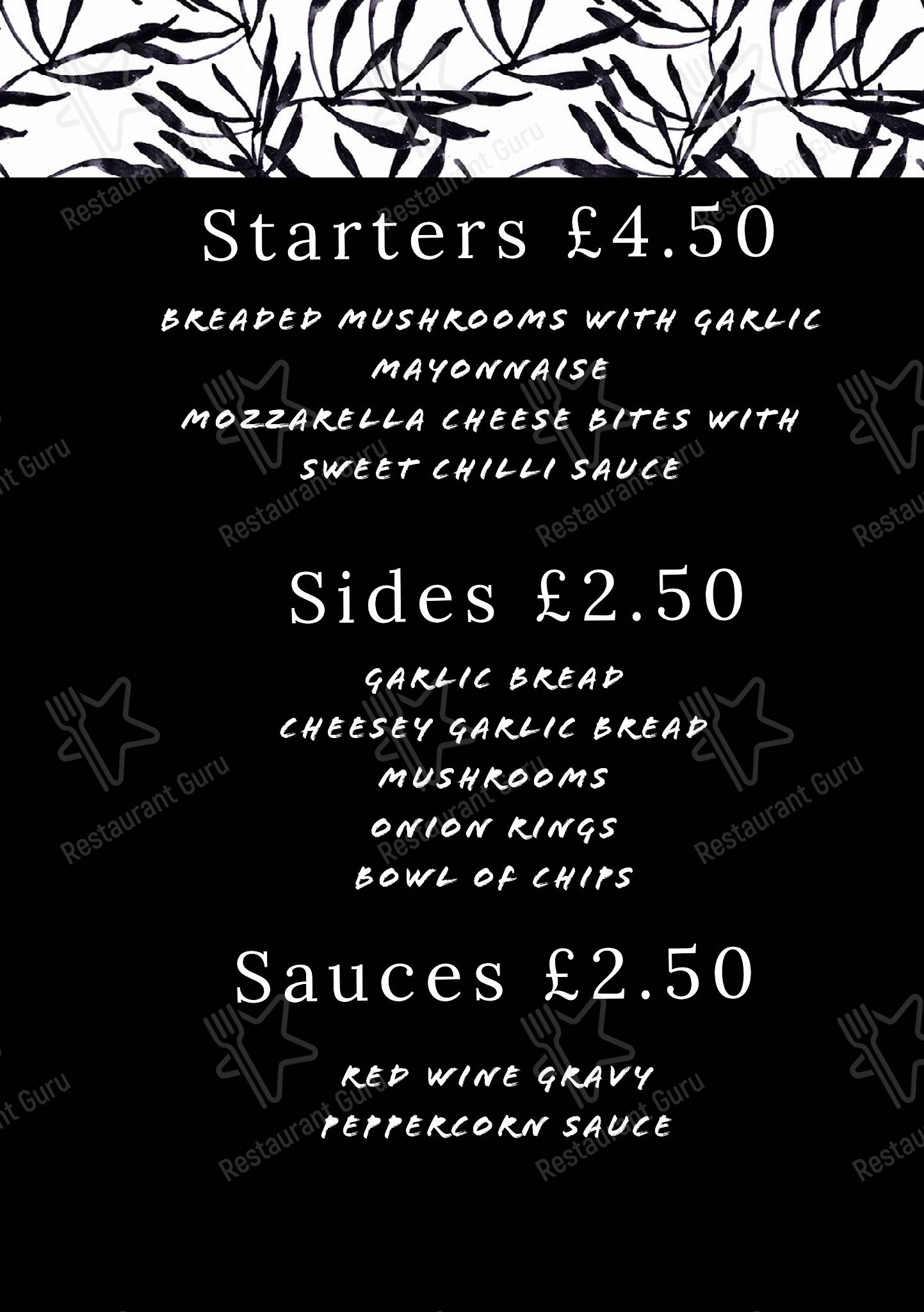 Menu at The Red Lion Inn pub & bar, Wombourne, Battlefield Hill