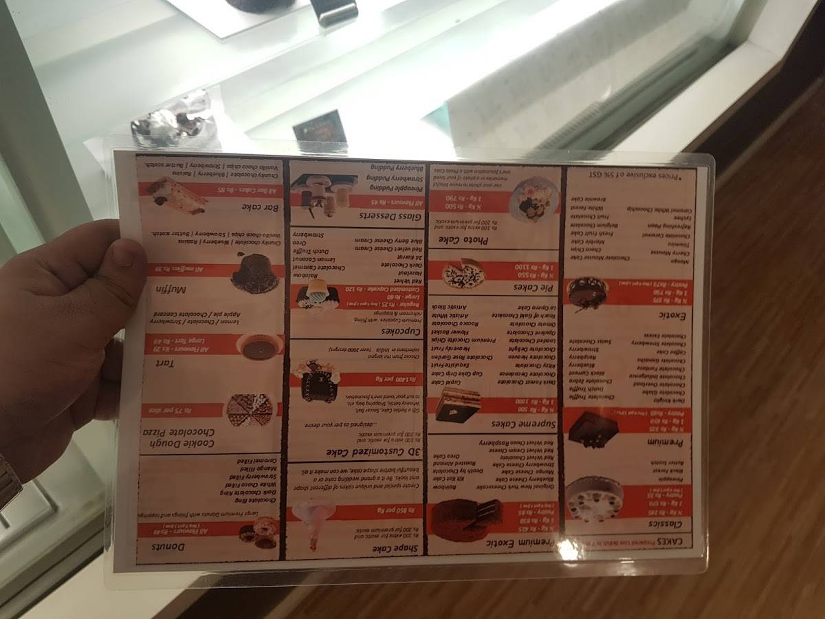 Menu at 7th Heaven Bakery and Cake Shop, Bareilly