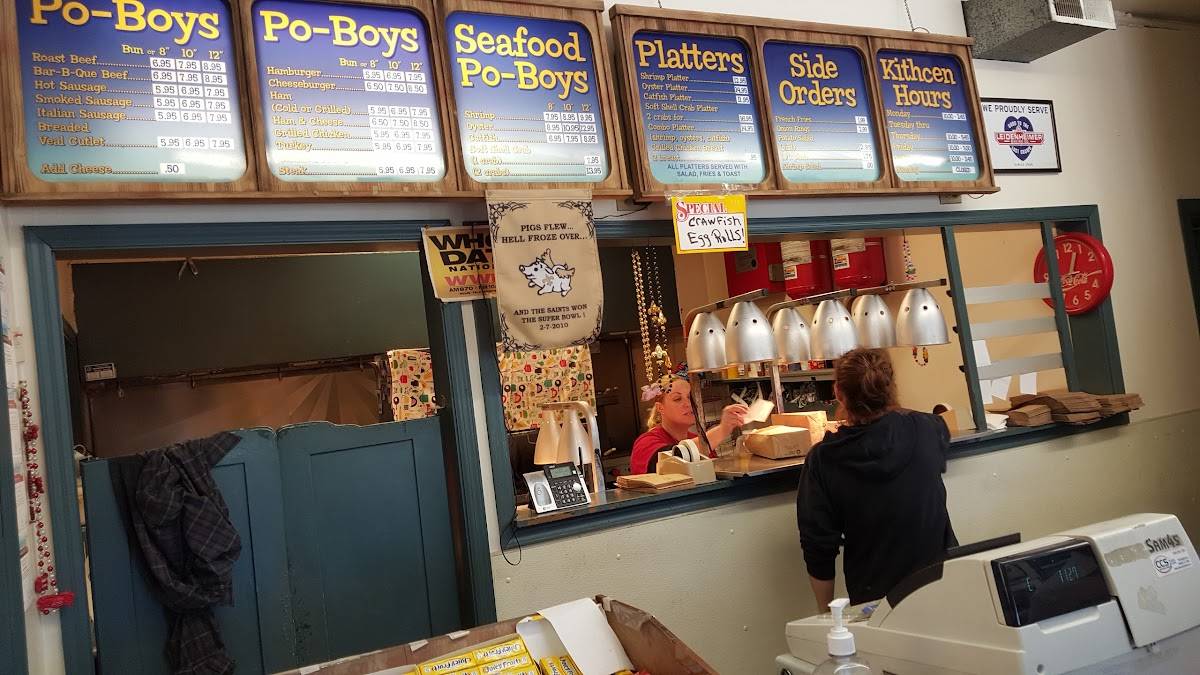 Menu at Bobby's Seafood restaurant, New Orleans