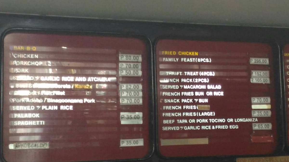 Menu at Chickies & Patties Food Inc restaurant, Davao City, 134 Ramon ...
