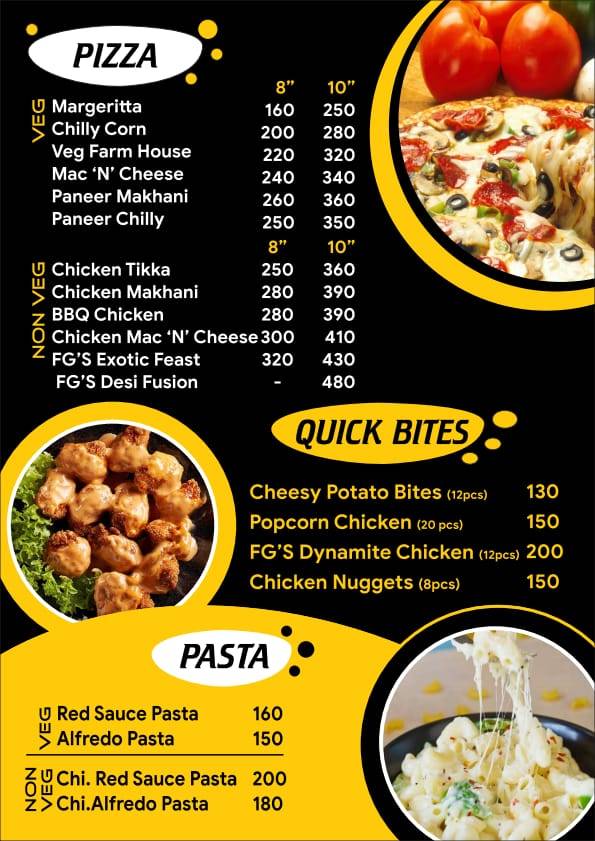 Menu at Fg’s Burger Wings, Mahad