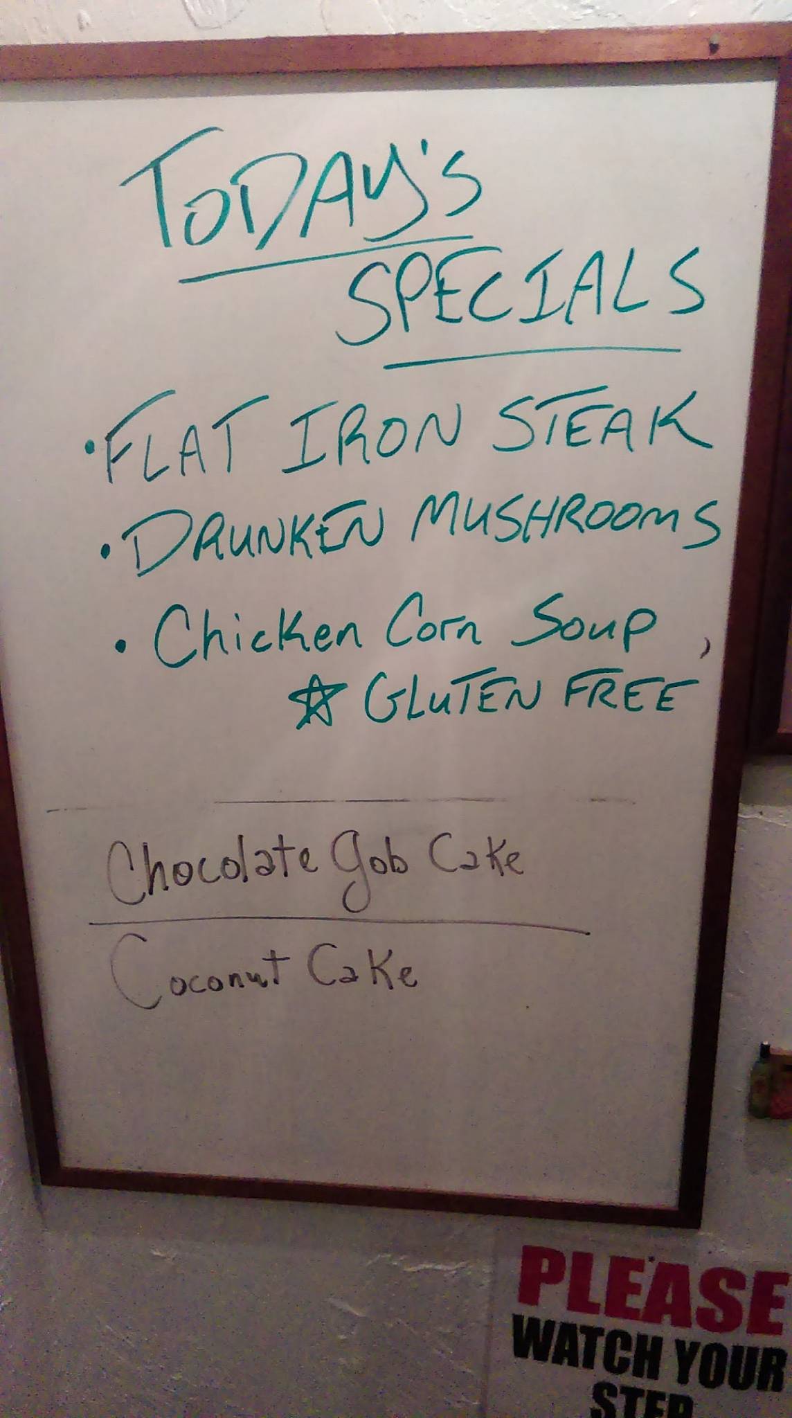 Menu at The Wine Cellar Restaurant, Gallitzin