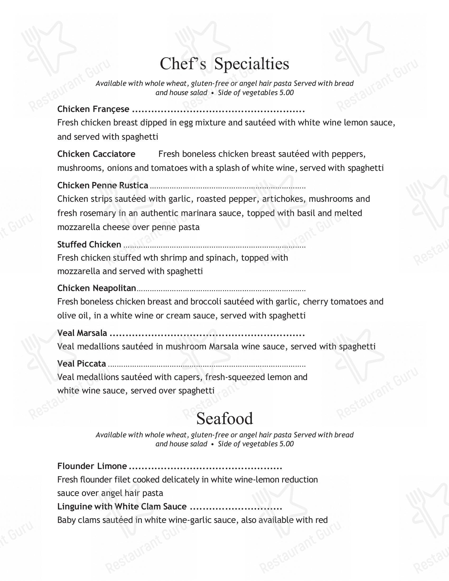 Menu at Ristorante Enrico pizzeria, Bonita Springs