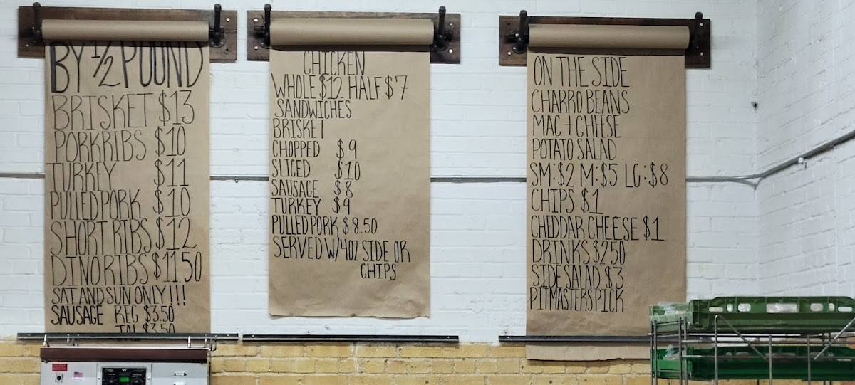Menu at SMOKETexas BBQ & Watering Hole, Harlingen