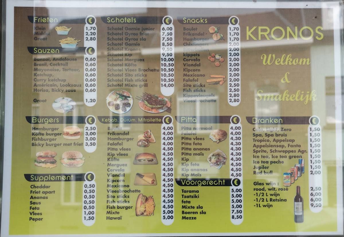 Menu at Snack Kronos, Halle
