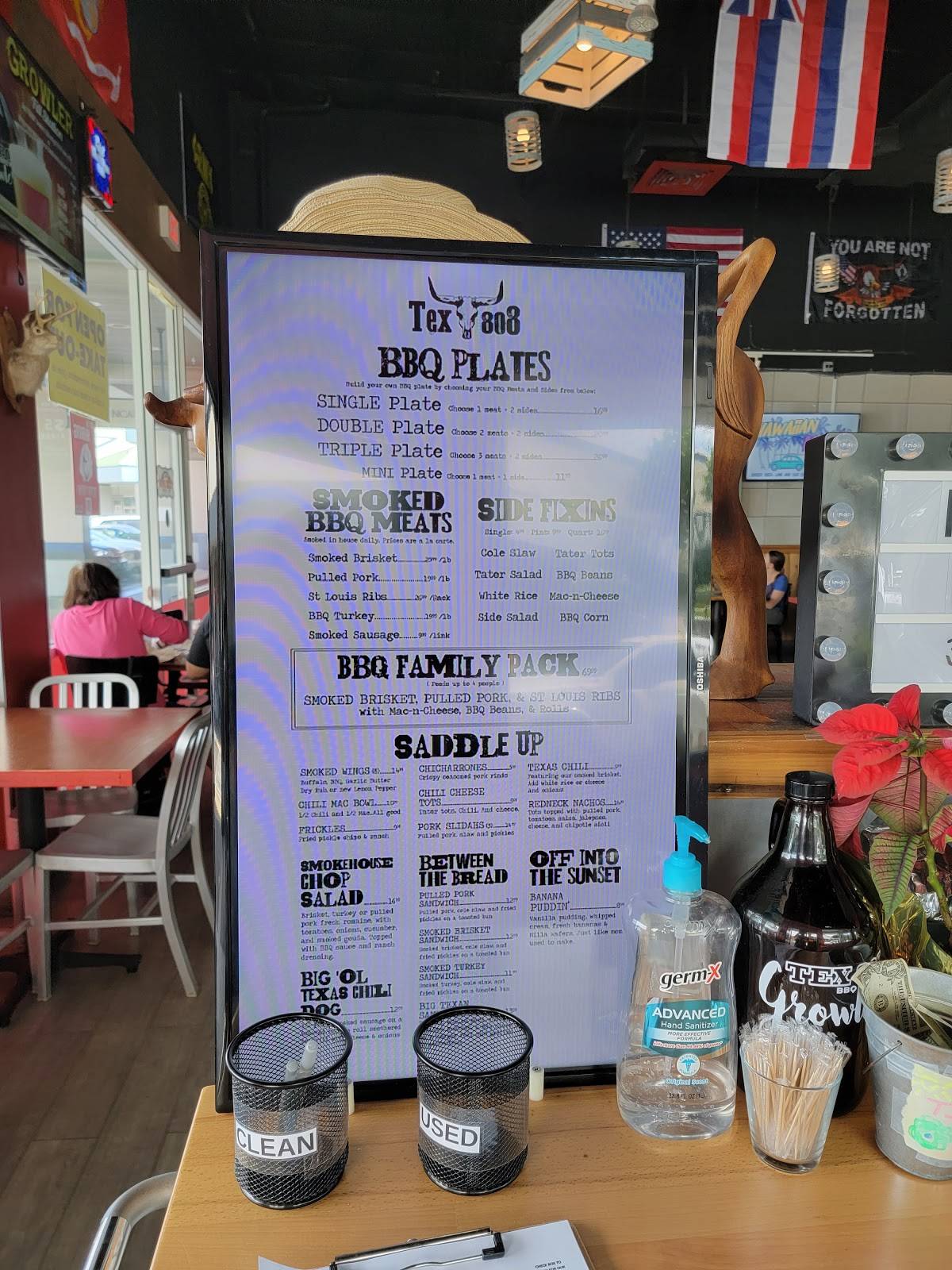 Menu at TEX 808 BBQ + Brews Hawaii Kai, Honolulu, 377 Keahole St Ste C1-A