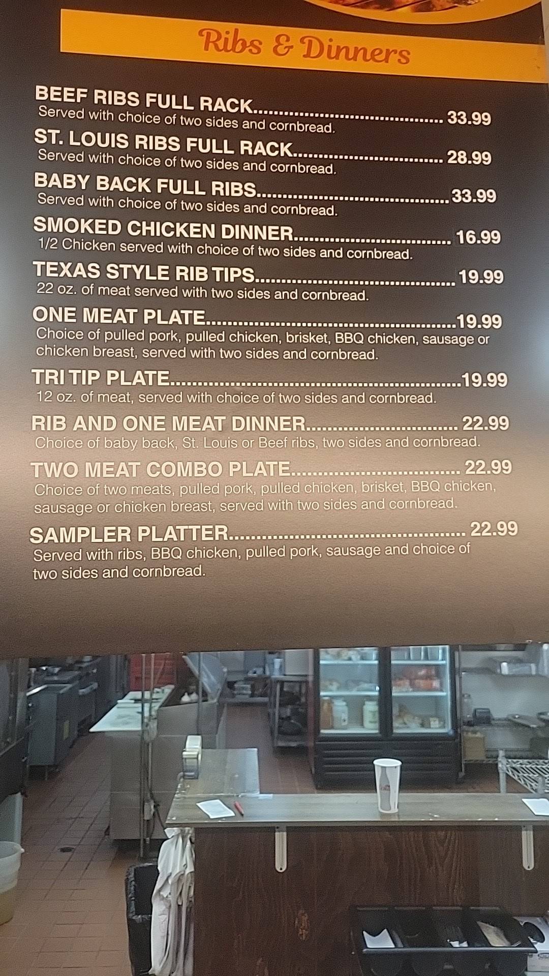 Menu at Texas Pit BBQ, Saginaw, 324 S Saginaw Blvd