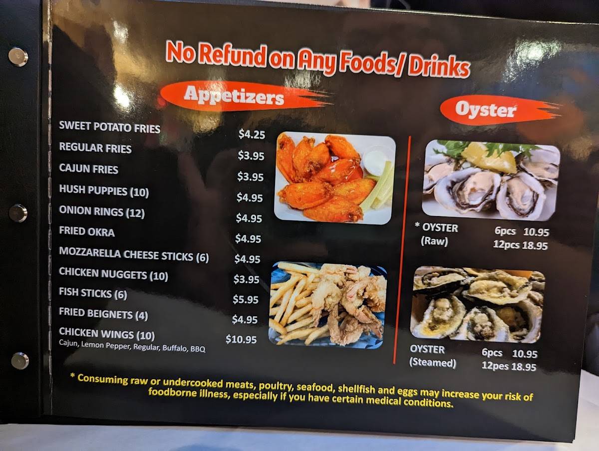 Menu at A Plus Crab (Great Lake) pub & bar, Auburn Hills