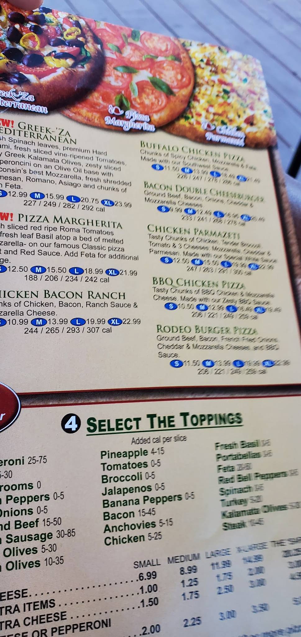 Menu at BC Pizza pizzeria, Saint Ignace, 277 N State St