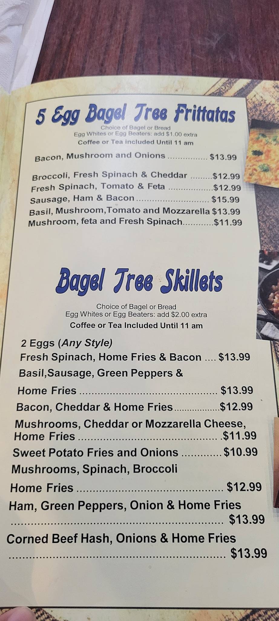 Menu at Bagel Tree Restaurant, Delray Beach