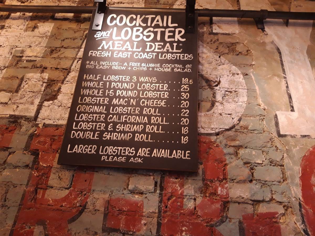 Menu at Big Easy Restaurant Kings Road, Chelsea, London, 332334 King's Rd