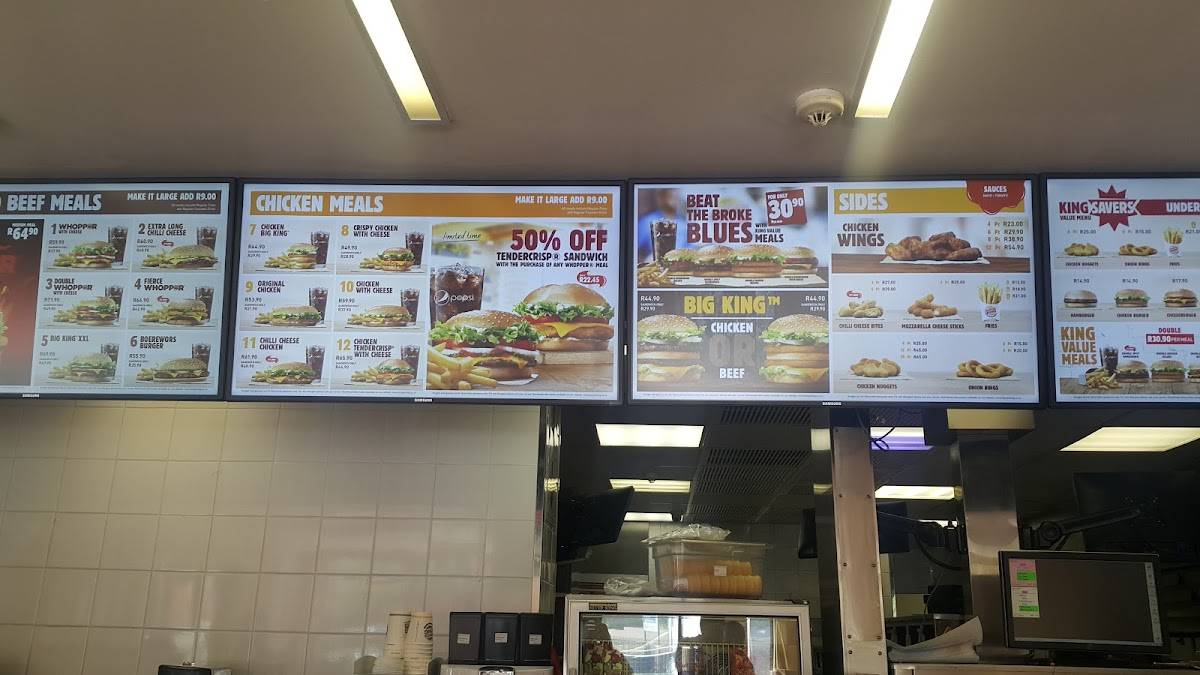Carta del restaurante Burger King Rivonia (Halaal), Sandton, 60 Rivonia