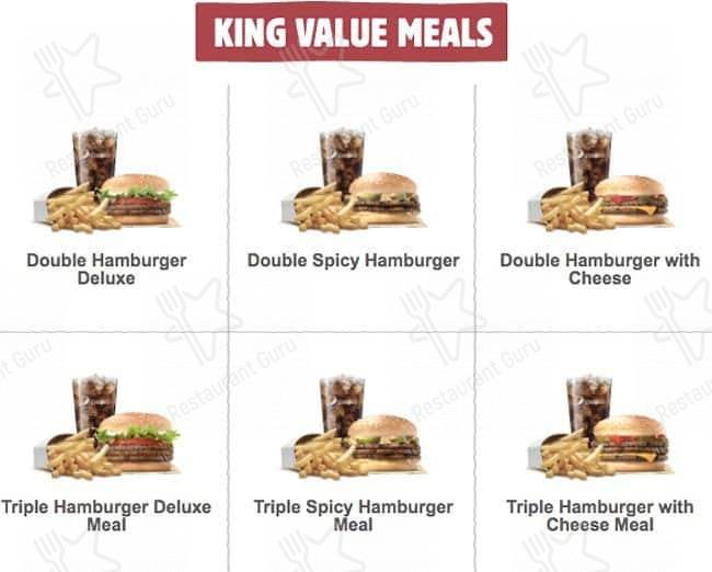 Carta del restaurante Burger King Rivonia (Halaal), Sandton, 60 Rivonia