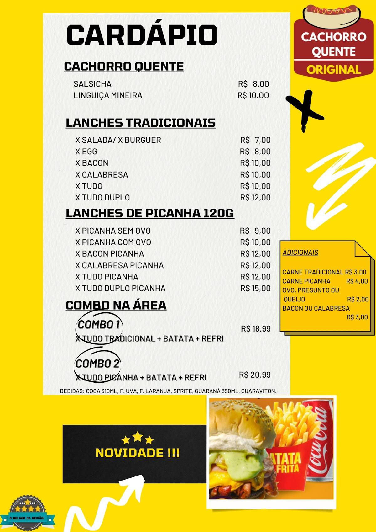 Menu Em Cachorro Quente Original Pub Bar Rio De Janeiro