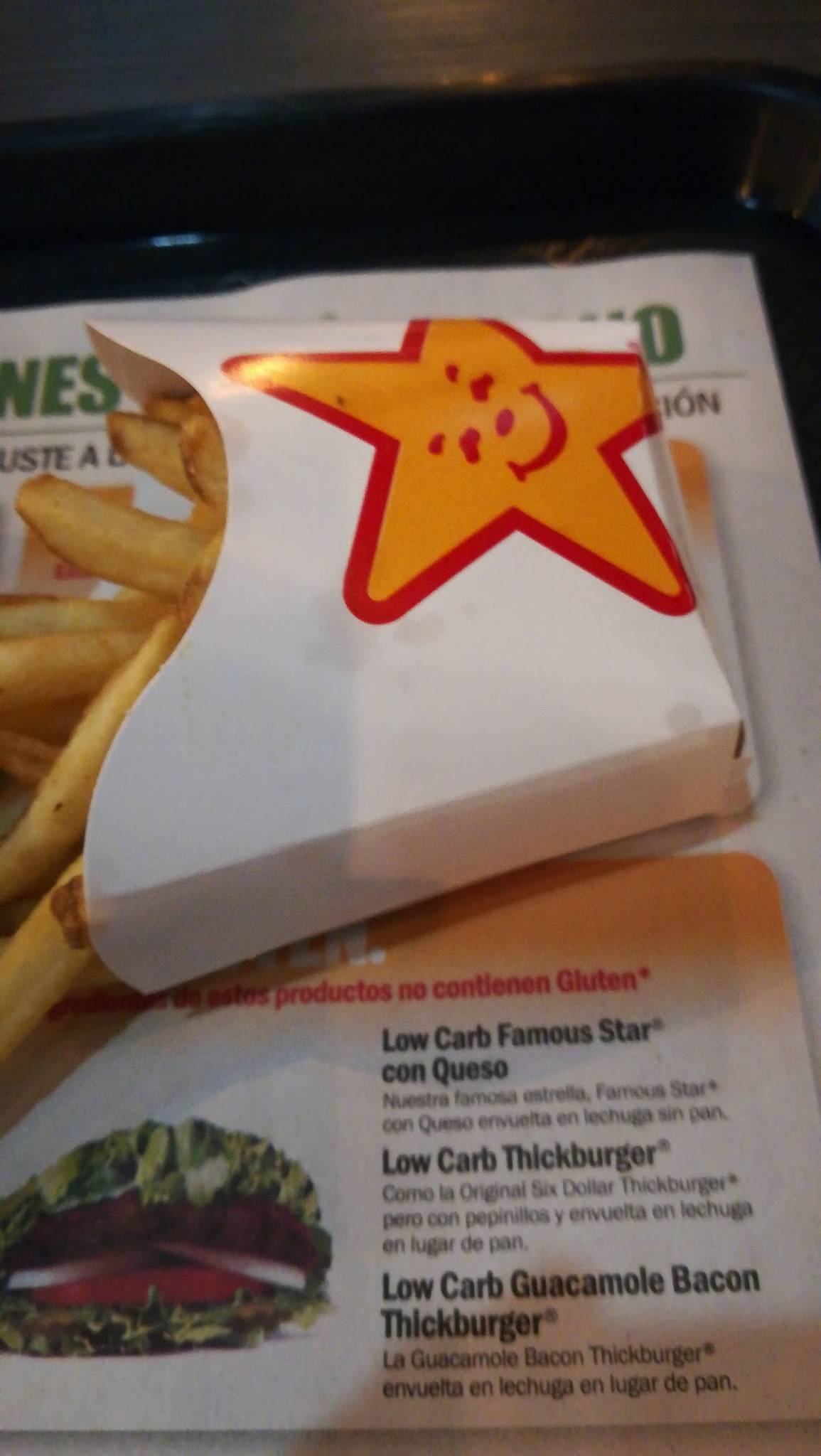 Carta del restaurante Carl's Jr. Cibeles., Jiutepec