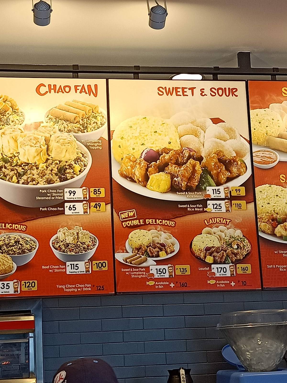 Menu at Chowking restaurant, Cauayan City, 1