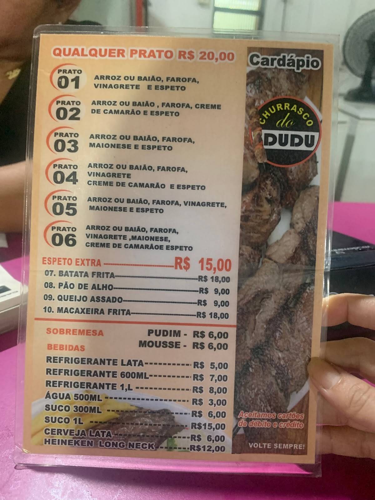 Menu At Churrasquinho Do Dudu Manaus