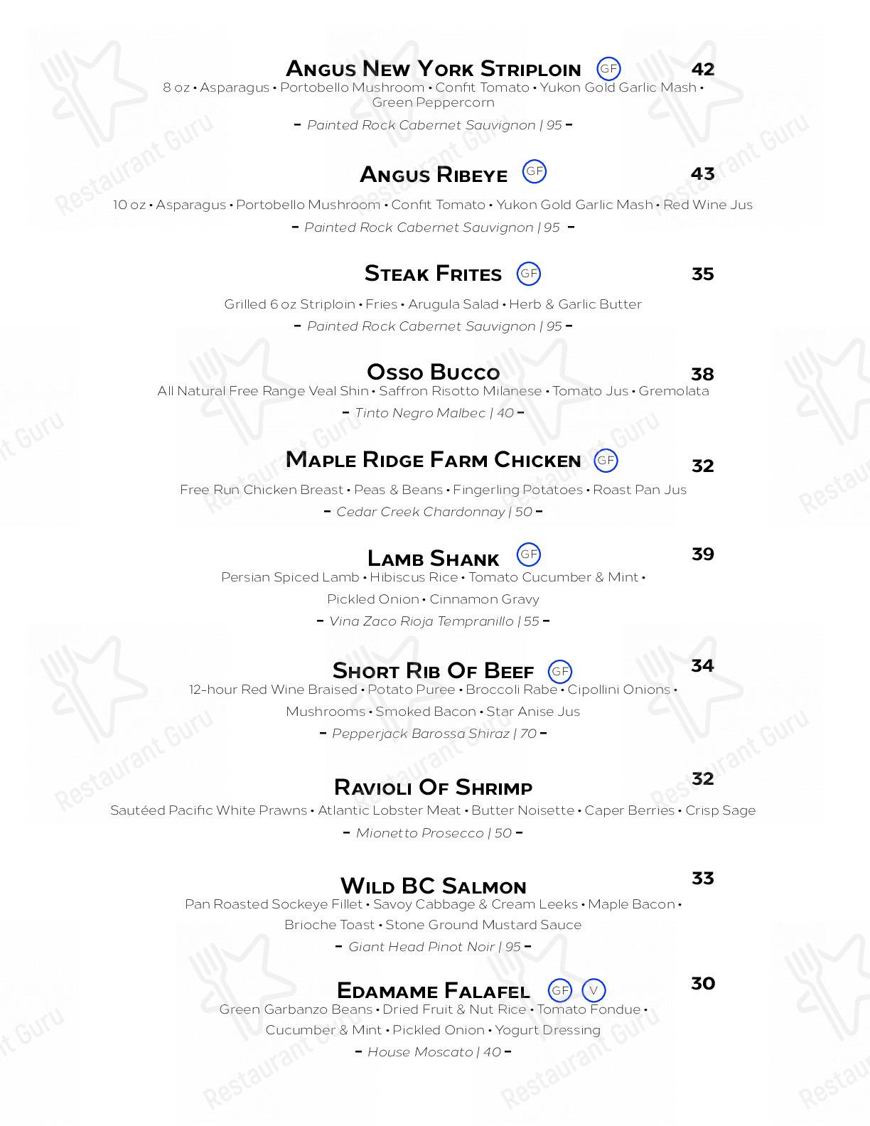 Menu at Cinnamon Bear Bar & Grille, Whistler