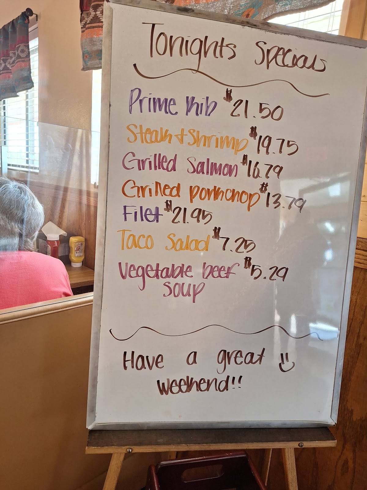 Menu at Copan Restaurant, Copan, US75