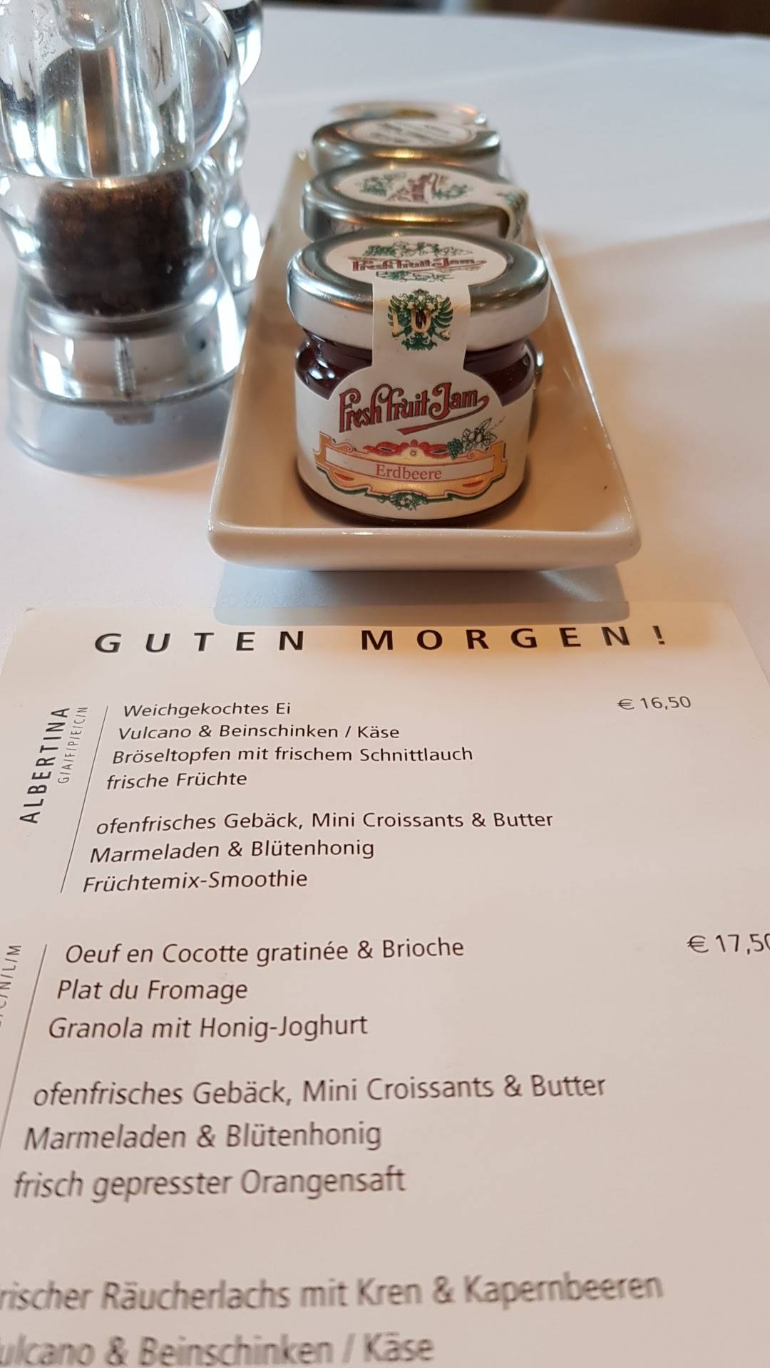 Speisekarte von DO & CO Albertina restaurant, Wien