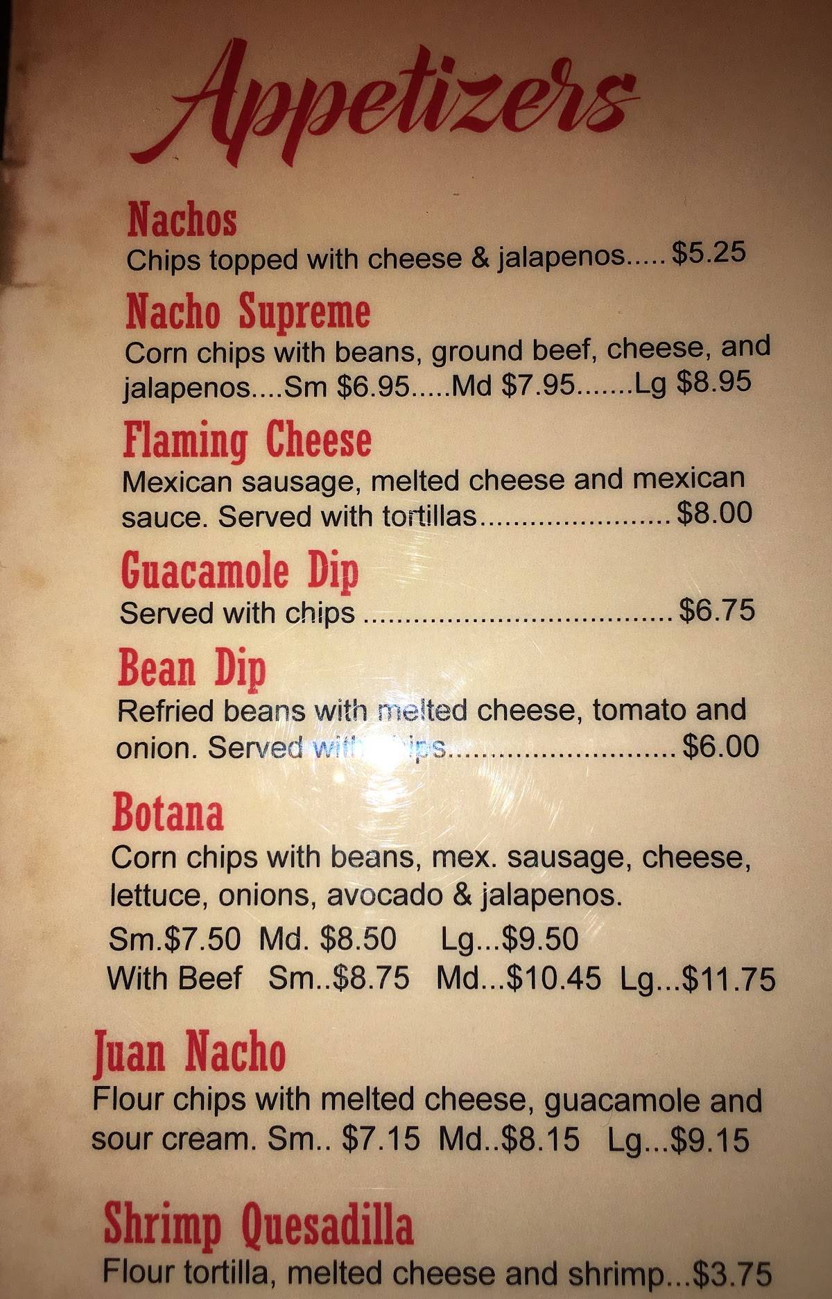 Menu at Burrito Loco restaurant, Dearborn Heights
