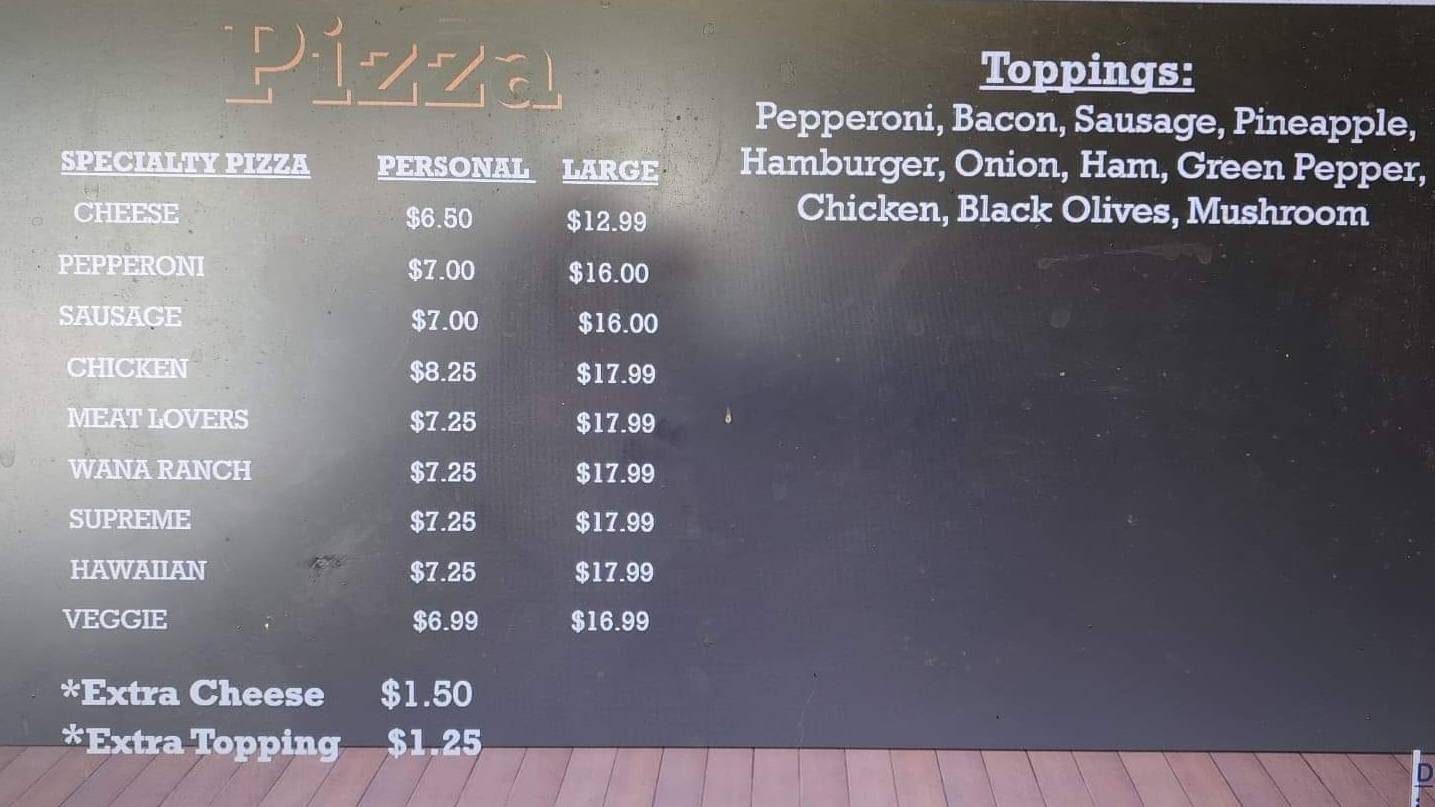 Menu at WanaCup Restaurant, Shipshewana
