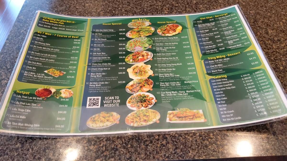 Menu at Đồng Quê Restaurant, Garland