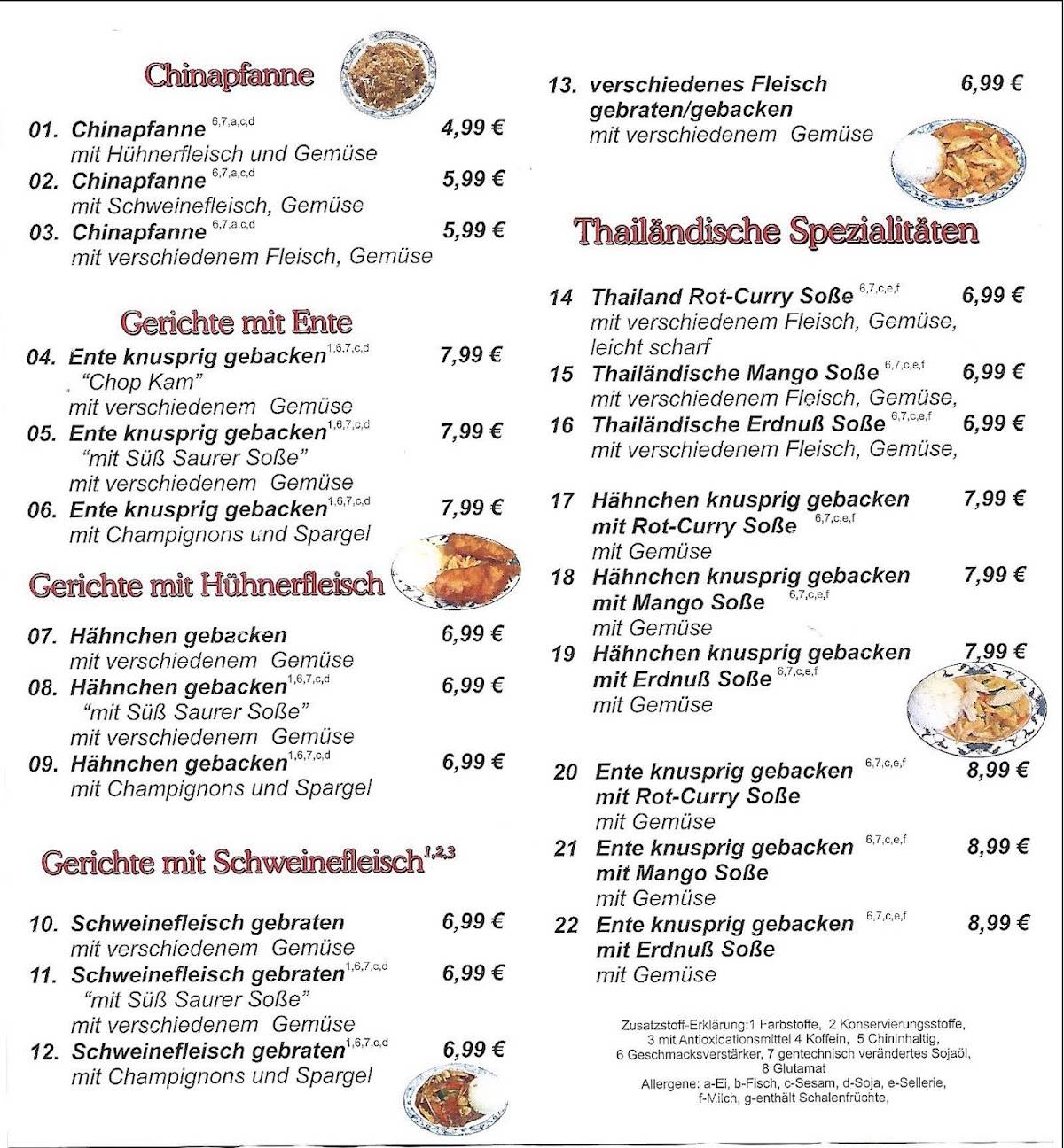 Speisekarte von Essen Buffet und Kantine restaurant Güstrow