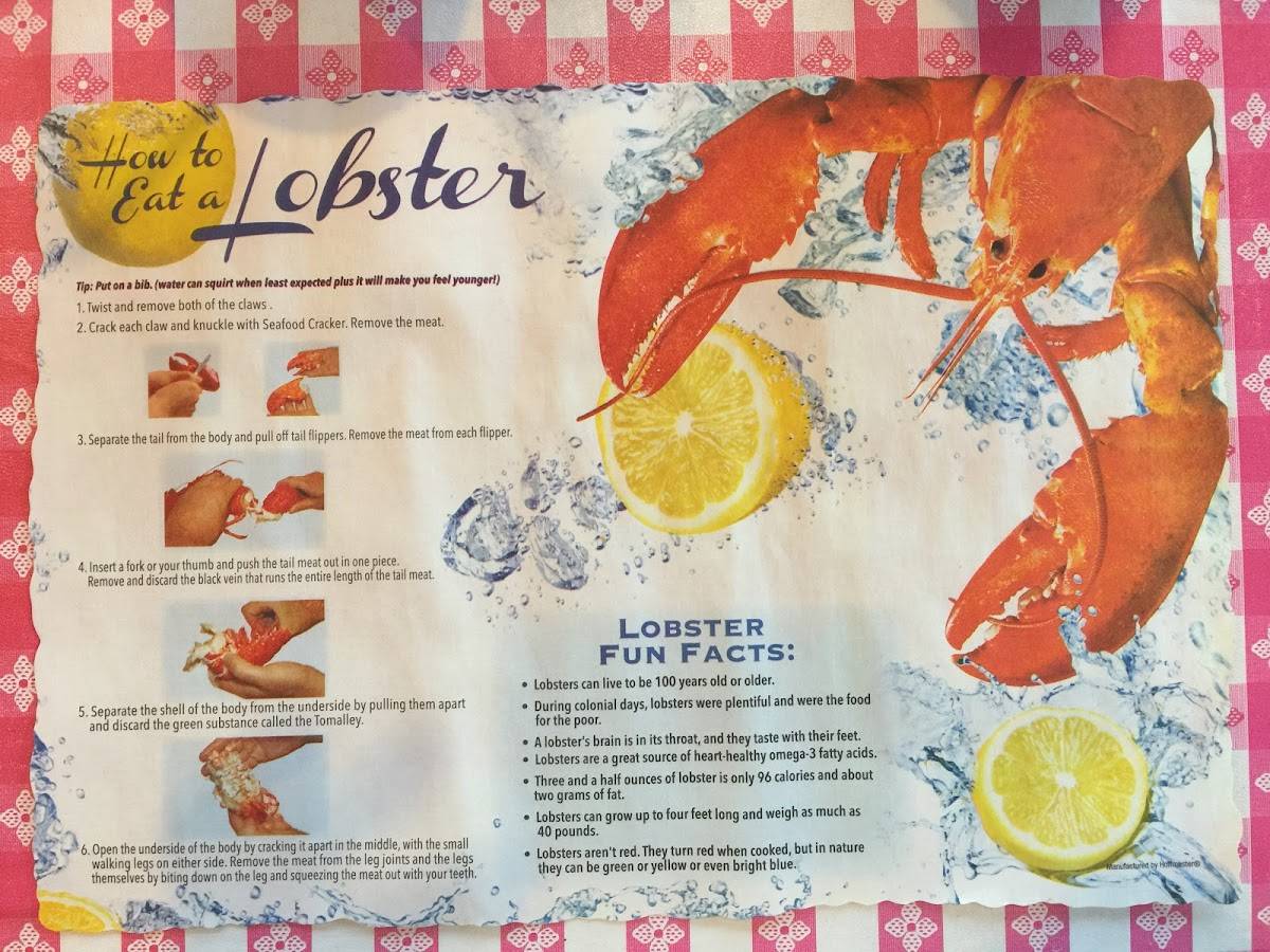 Menu at Estes Lobster House restaurant, Harpswell, Harpswell Neck Rd