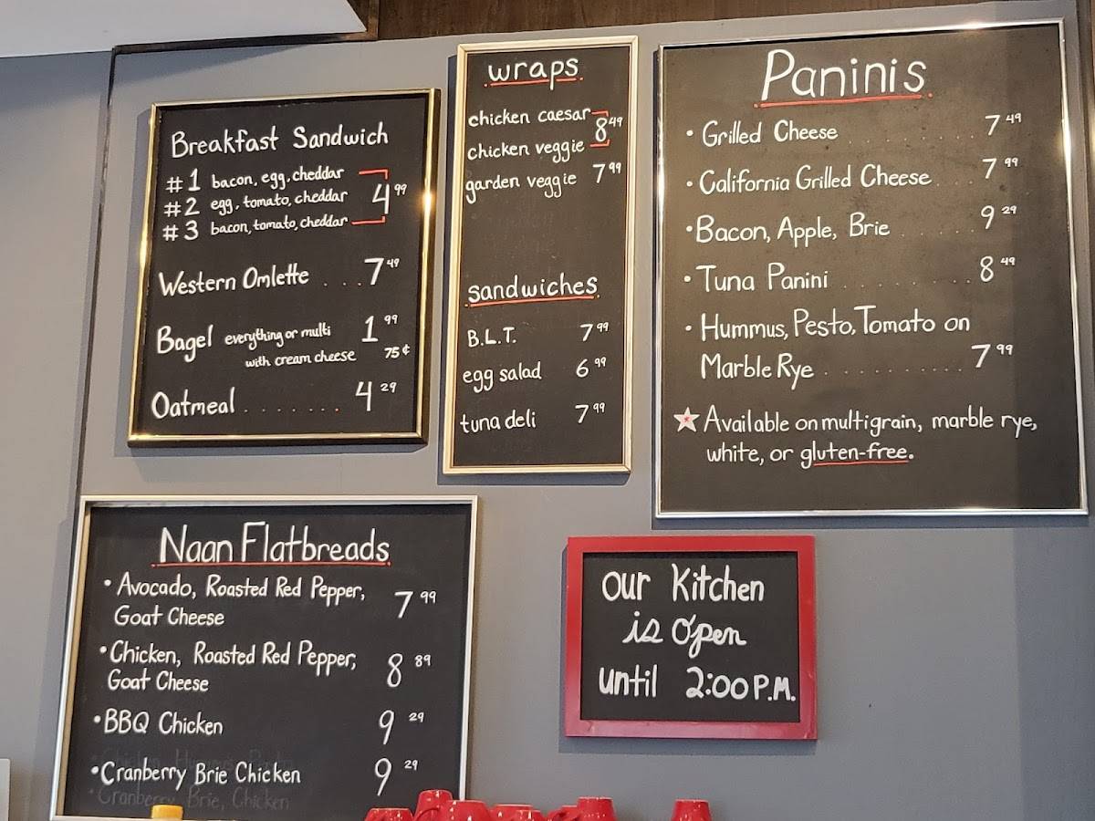 Menu at Frog Ponds Cafe, Owen Sound