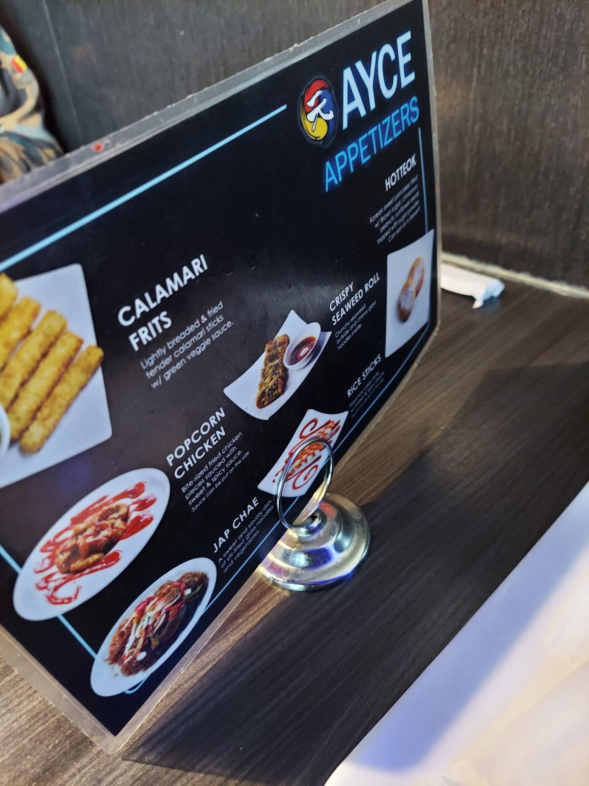 Menu at Gen Korean BBQ House, Sacramento
