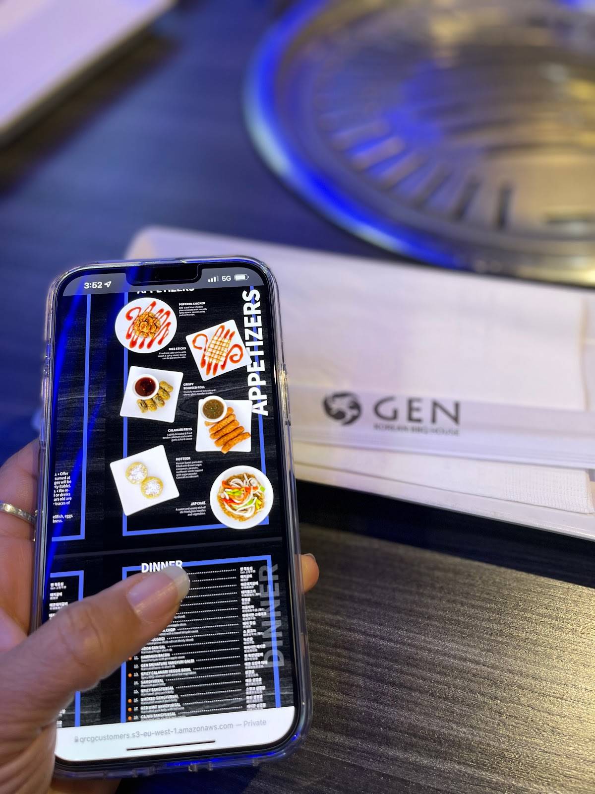Menu at Gen Korean BBQ House, Sacramento