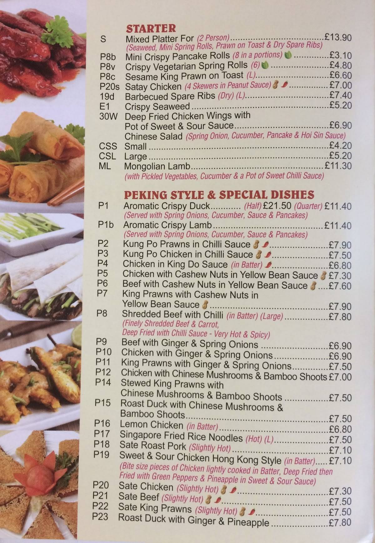 Menu at Golden Harvest fast food, Leighton Buzzard, 65 North St