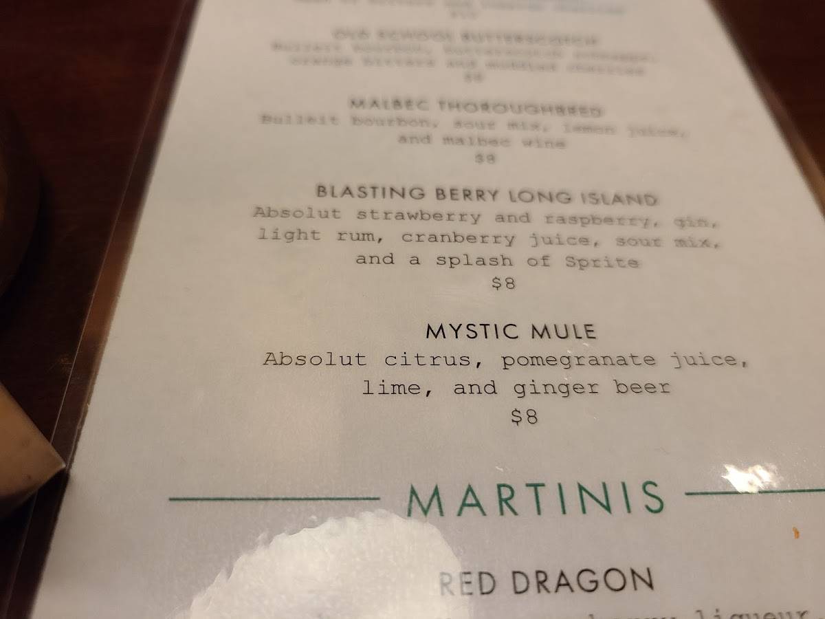 Menu at Basil 1791 pub & bar, Hamilton