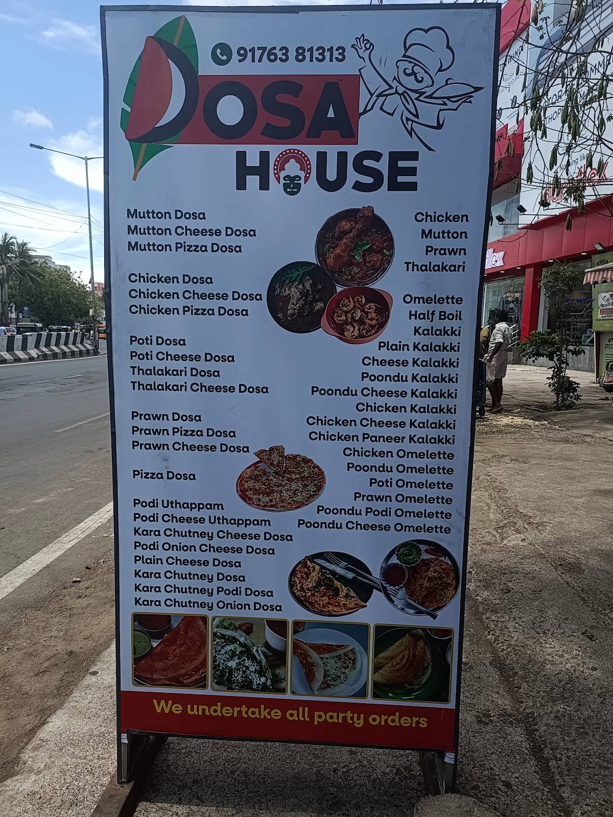 Menu at Dosa House, Chennai, MDR1106