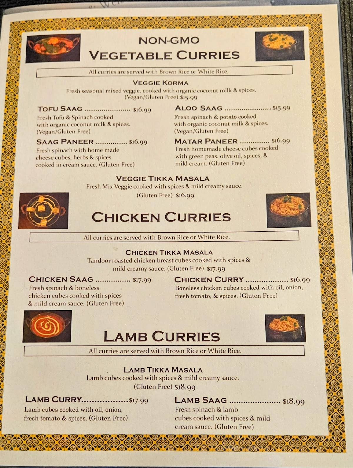 Menu at Himalayan Restaurant & Bar, Coos Bay