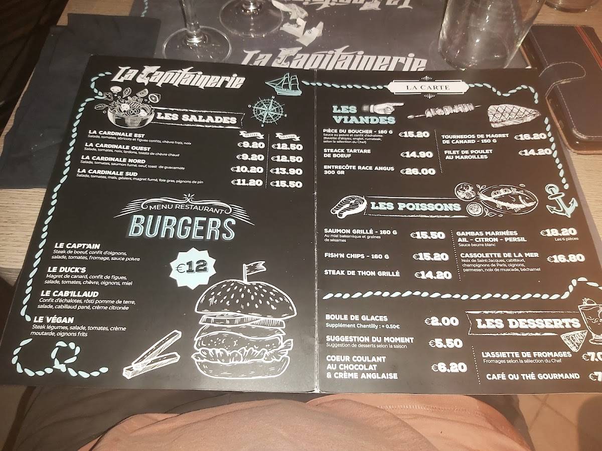 Menu au La capitainerie restaurant, ChâteauThierry