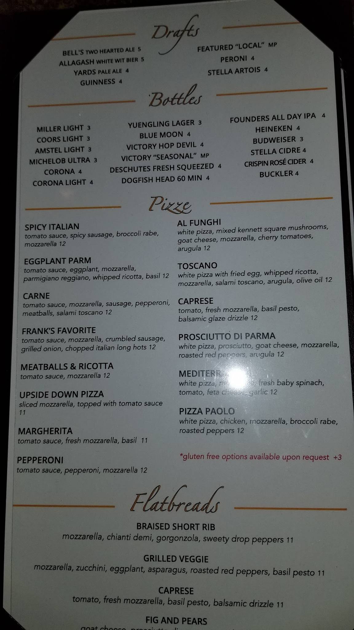 Menu at Limoncello West Chester restaurant, West Chester