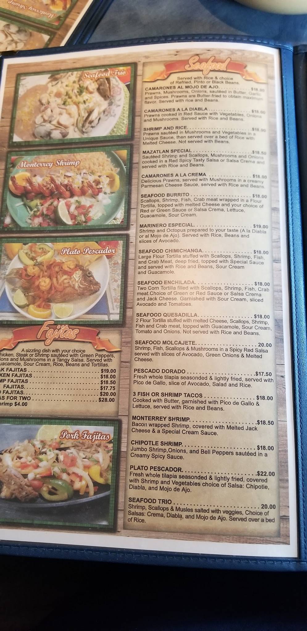 Menu at Mazatlan Mexican Restaurant Lincoln City, Lincoln City, 828 NE