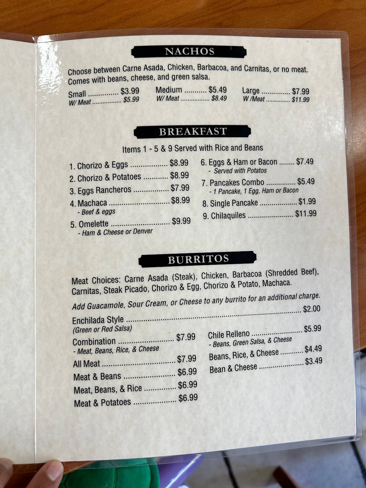 Menu At Los Jarritos Restaurants, Pomona, N Garey Ave