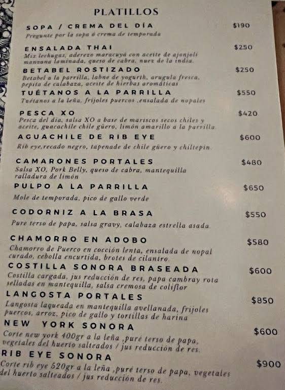 Menu At Los Portales De Garc a Restaurant Campeche